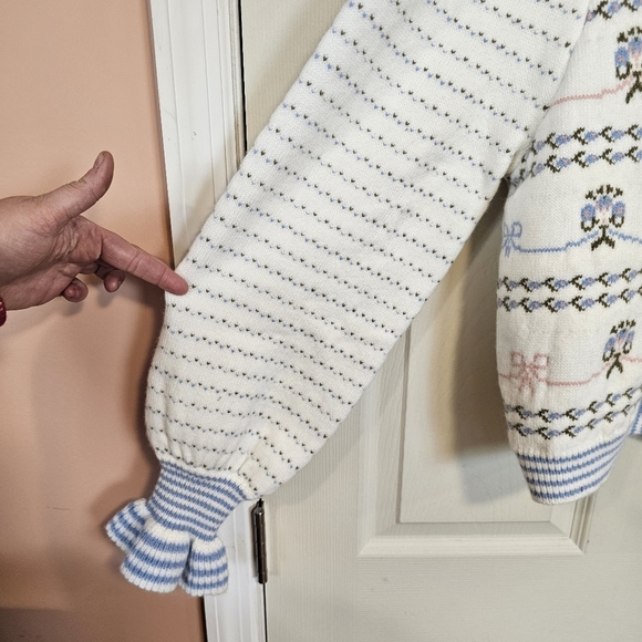 Sunday Up Button Up Cottagecore Floral Soft Girl Bell Sleeve Cardigan Sweater - Picture 9 of 9